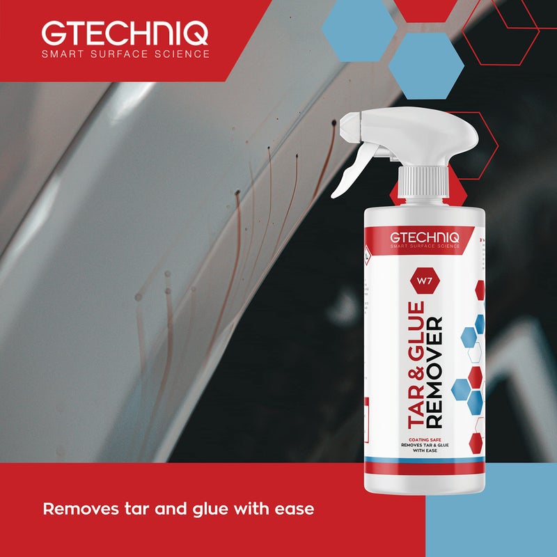 Gtechniq - W7 Tar and Glue Remover - Full Strength Solvent Based, Softens and Dissolves Adhesive, Safe to Use with Waxes, Coatings & Sealants (500ml) - Image 2